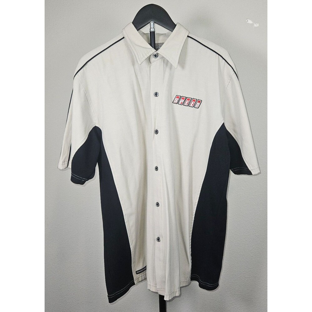 Vintage Boardroom SPEED Racing Shirt Mens XL‎ Y2K Button Up Bowling Mechanic